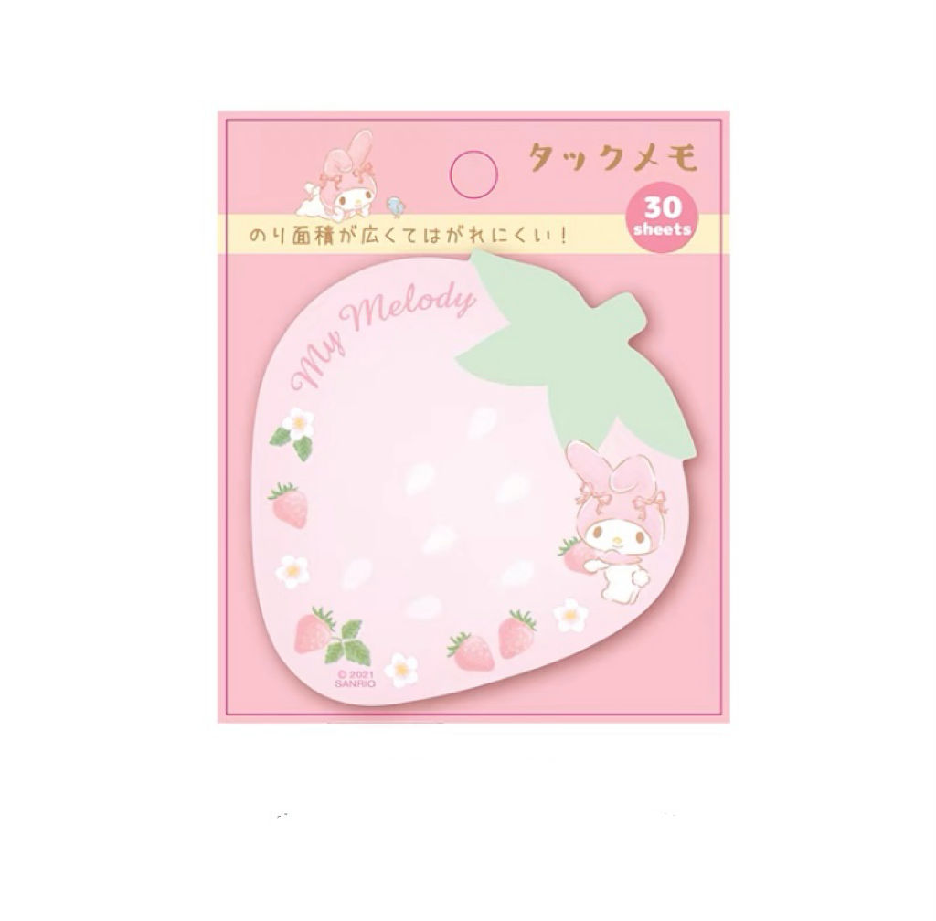 Sanrio Japan Mini Memo Pad Part 5 | Hello Kitty My Melody Kuromi Cinnamoroll Pompompurin Pochacco Hangyodon Tuxedosam - 30Sheets KawaiiGiftLand