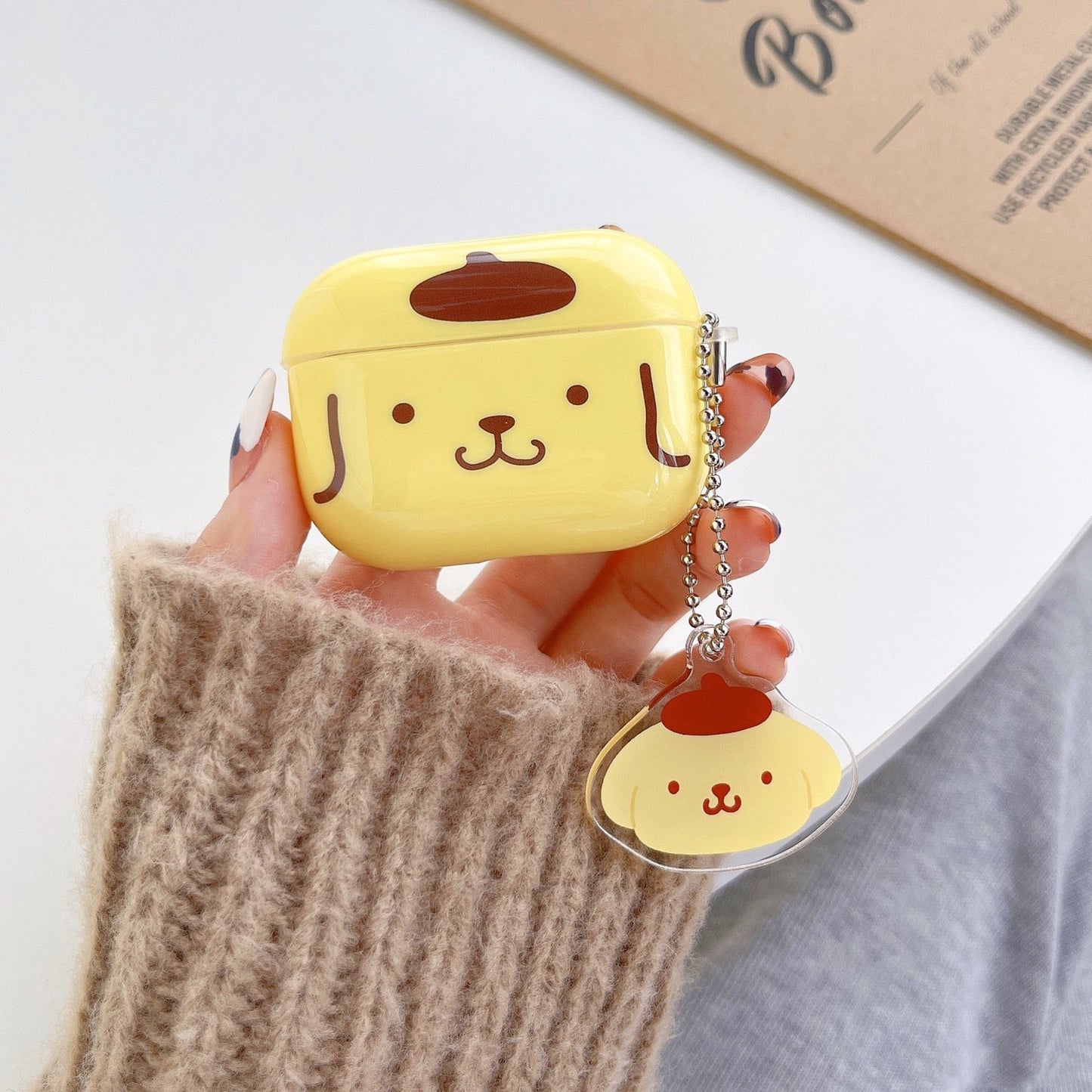 Japanese Cartoon Pompompurin Pochacco Simple Big Head AirPods AirPodsPro AirPods3 Case KawaiiGiftLand