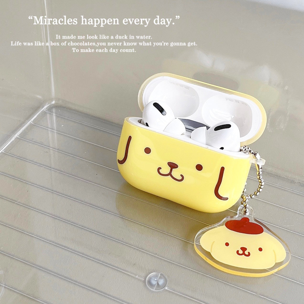 Japanese Cartoon Pompompurin Pochacco Simple Big Head AirPods AirPodsPro AirPods3 Case KawaiiGiftLand
