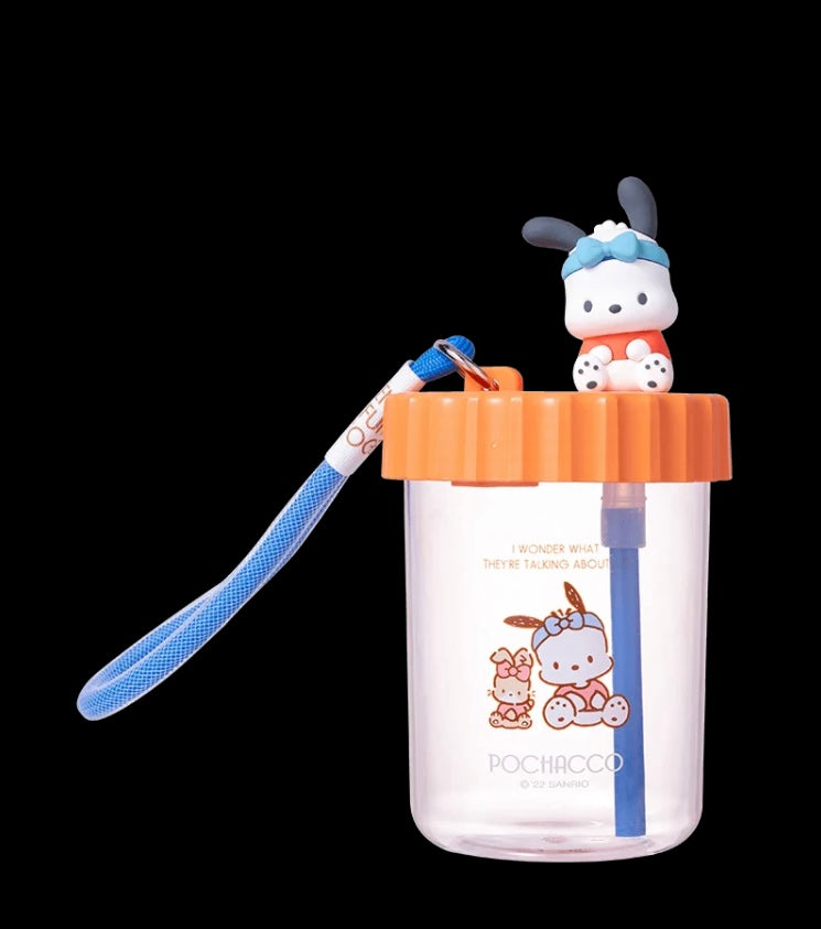 Sanrio 520ml Hand-Rope Sippy Cup Hello Kitty My Melody Cinnamoroll Pochacco - for Cool Drink KawaiiGiftLand