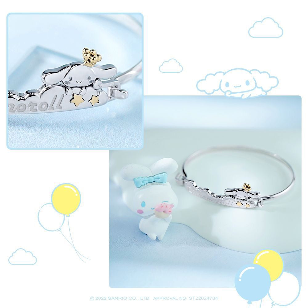Sanrio Cinnamoroll 20th Annversary 925 Sterling Silver Bracelet with Box KawaiiGiftLand