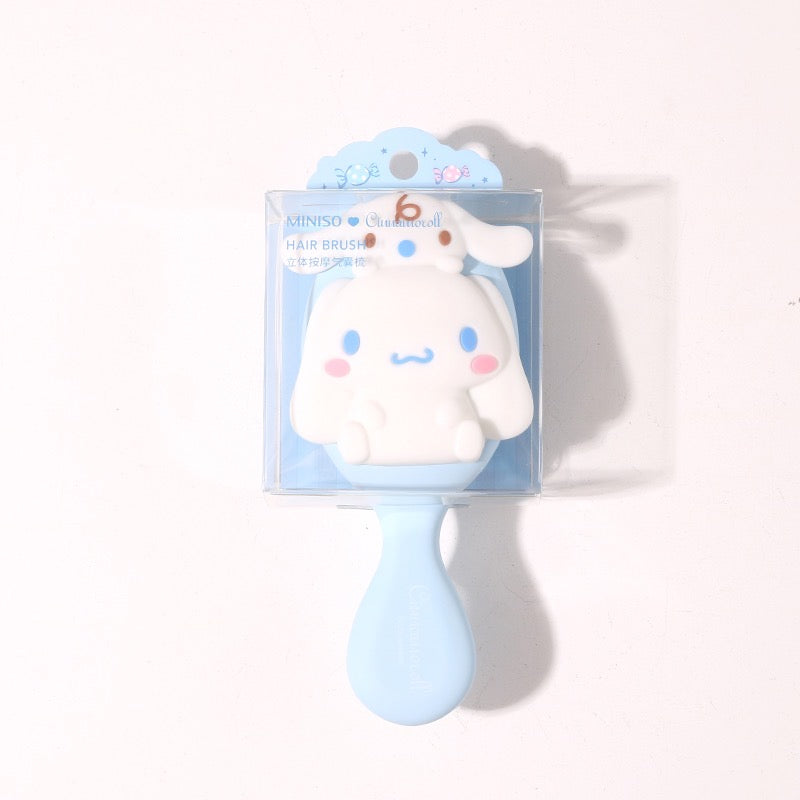 Sanrio My Melody Kuromi Cinnamoroll Pochacco with Friend Mini Paddle Brush Comb KawaiiGiftLand