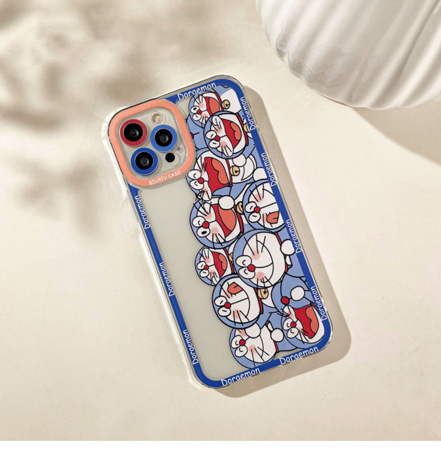 Japanese Cartoon Full Blue Robot Cat Doraemon iPhone Case 6 7 8 PLUS SE2 XS XR X 11 12 13 14 15 16 Pro Promax 12mini 13mini KawaiiGiftLand