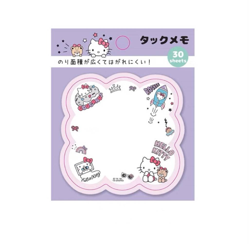 Sanrio Japan Mini Memo Pad Part 3 | Hello Kitty My Melody Kuromi Little Twin Stars Cinnamoroll Pompompurin Pochacco Keroppi Gudetama Tuxedosam - 30Sheets KawaiiGiftLand