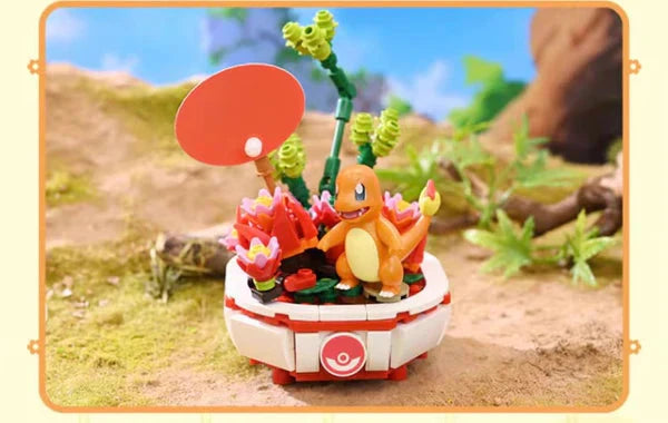Pokemon Charmander Flowerpot Potted Plant Building Blocks Toy Collections KawaiiGiftLand