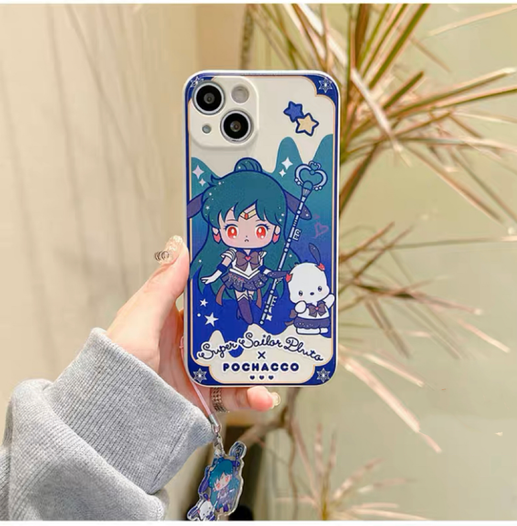 White Japanese Cartoon Sailor Girl X Little Twin Stars Piano PC iPhone Case 6 7 8 PLUS SE2 XS XR X 11 12 13 14 15 16 Pro Promax 12mini 13mini KawaiiGiftLand