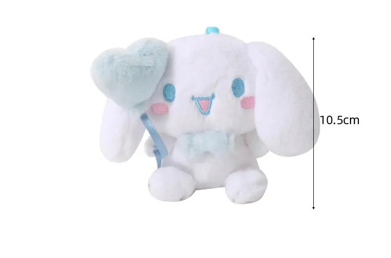 Sanrio Characters with Balloon Plush Doll Keychain | Hello Kitty My Melody Kuromi Cinnamoroll Pompompurin Pochacco - KawaiiGiftLand