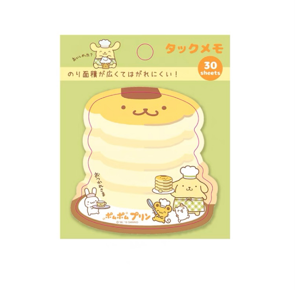 Sanrio Japan Mini Memo Pad Part 3 | Hello Kitty My Melody Kuromi Little Twin Stars Cinnamoroll Pompompurin Pochacco Keroppi Gudetama Tuxedosam - 30Sheets KawaiiGiftLand