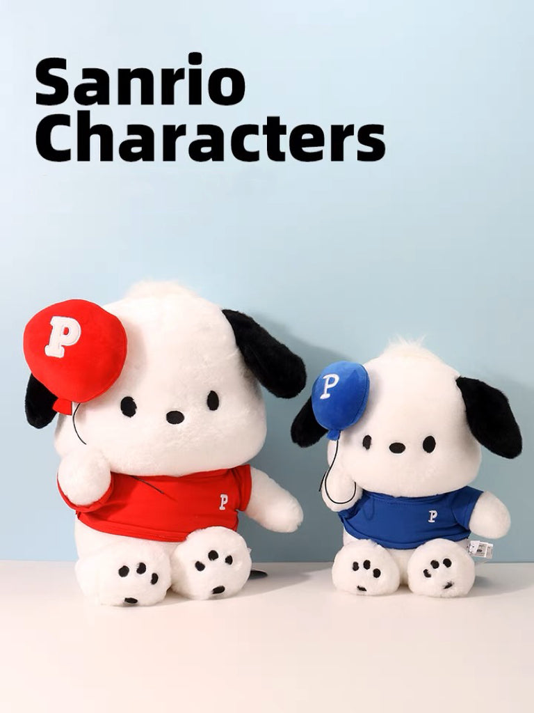 Sanrio Pochacco Blue & Red Balloon Plush Doll | 40cm 30cm 20cm - Girlfriend Children Gift KawaiiGiftLand