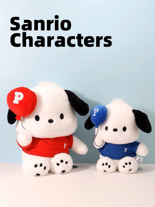 Sanrio Pochacco Blue & Red Balloon Plush Doll | 40cm 30cm 20cm - Girlfriend Children Gift KawaiiGiftLand