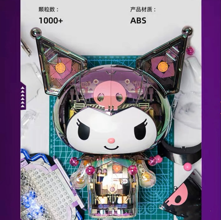 Sanrio Kuromi Robot Mechanical Building Toy with Special Limited Outfits - come with 3 Suits KawaiiGiftLand