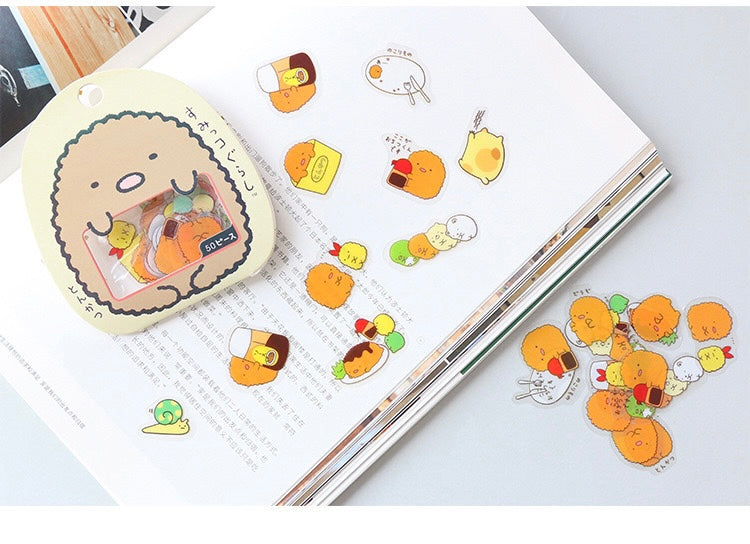 San-X Sumikko Gurashi Sticker Set | Shirokuma Neko Penguin? Tonkatsu - 10 Style 50 Pieces KawaiiGiftLand