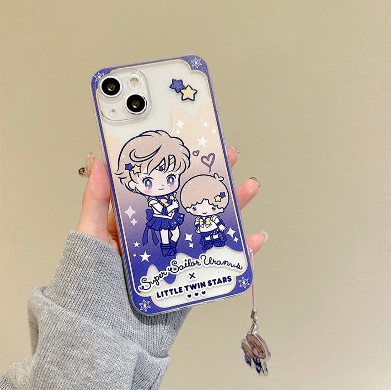 Clean Japanese Cartoon Sailor Girl X Little Twin Stars Piano PC iPhone Case 6 7 8 PLUS SE2 XS XR X 11 12 13 14 15 16 Pro Promax 12mini 13mini KawaiiGiftLand