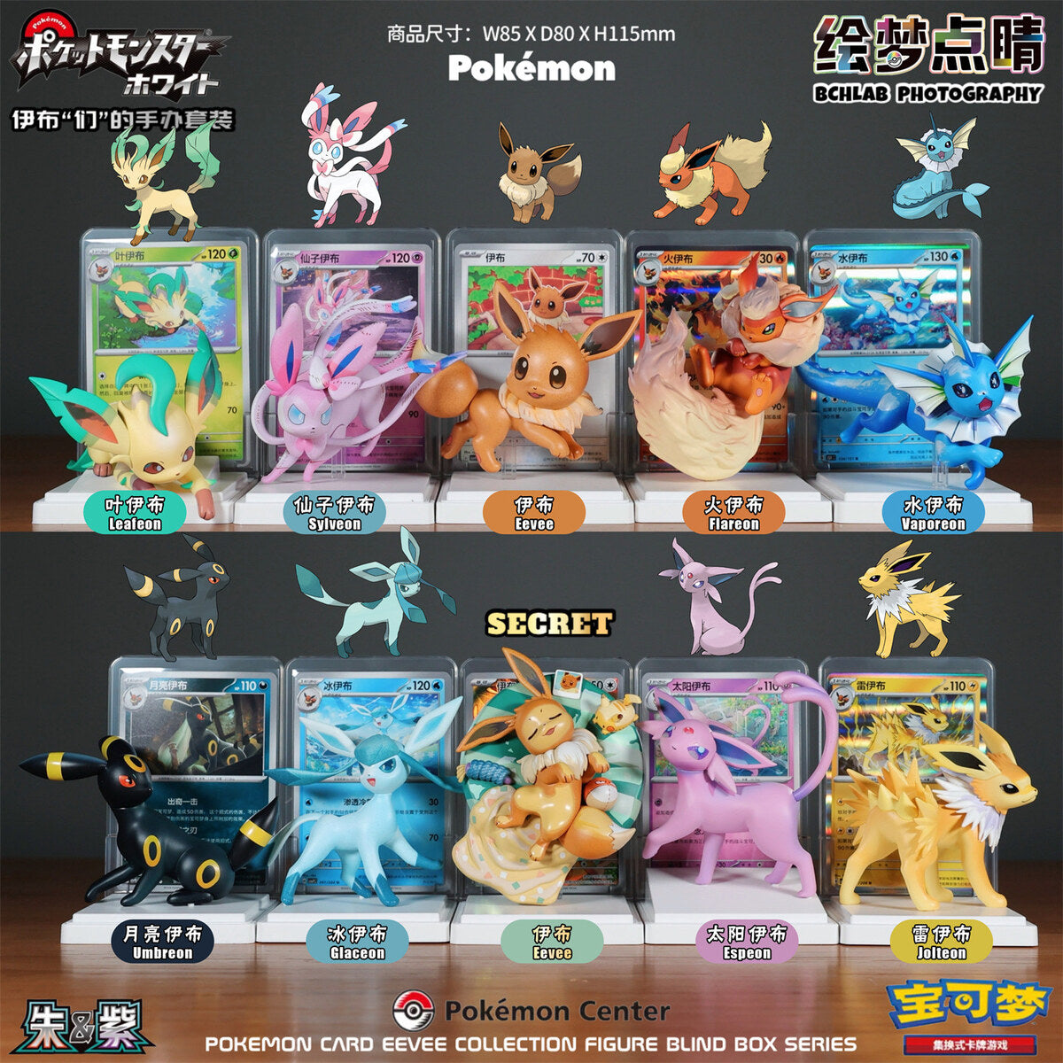 Pokemon Card Eevee Collection figure blind box series - all 9 confirmed figures plus the secret