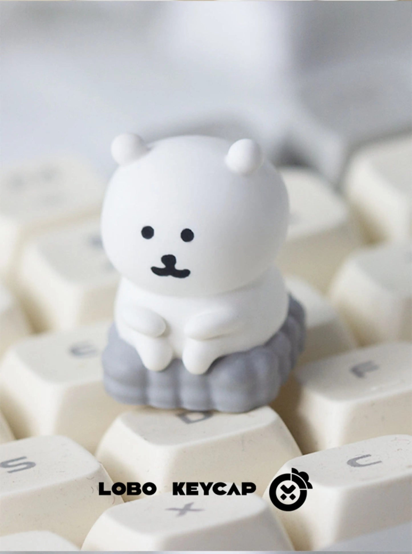 Lobo Keyboard Keycap Joker Bear - Original Resin Art Custom Cartoon Cute Keycap for Office Pc Gamer Accessories