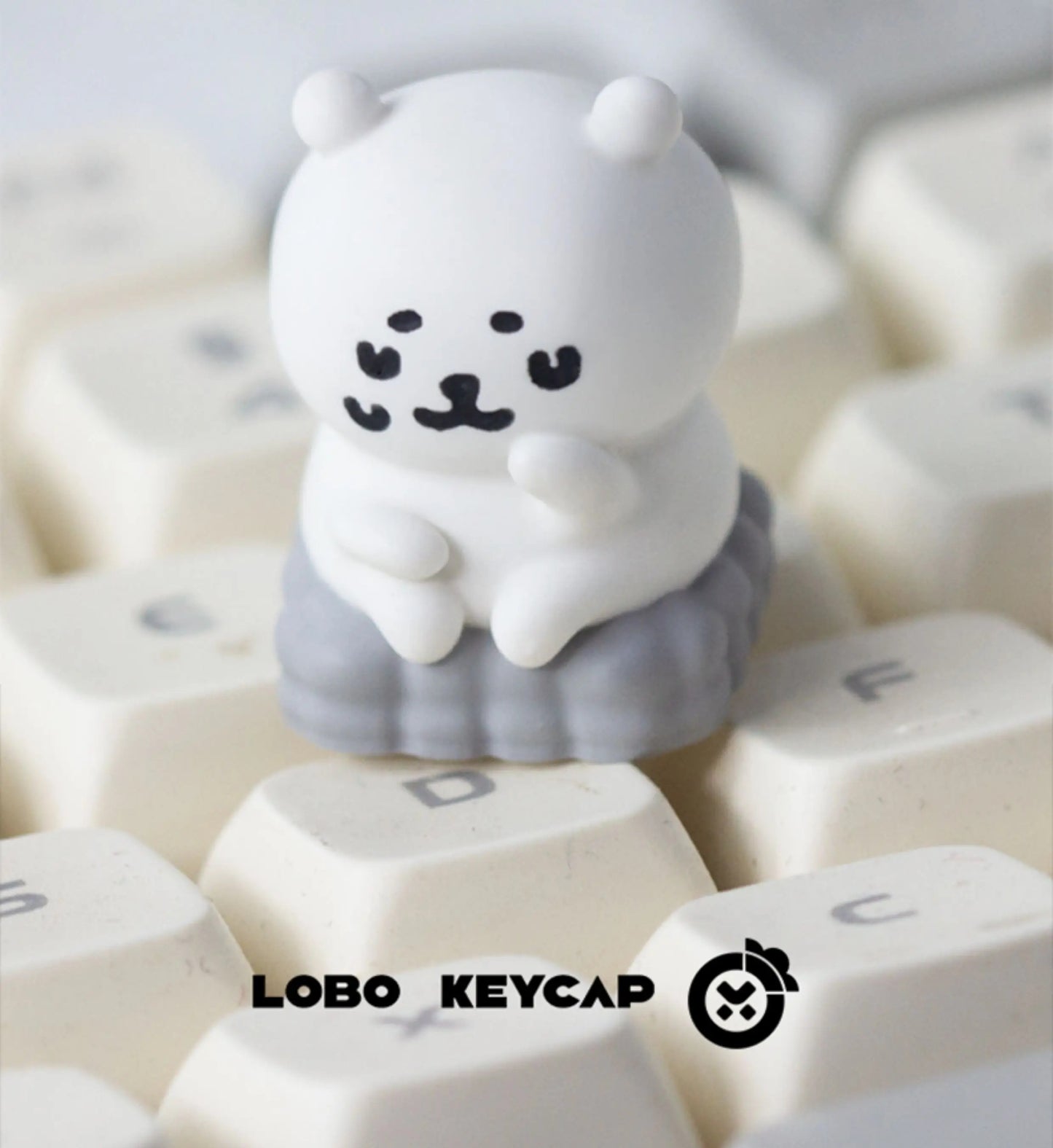 Lobo Keyboard Keycap Joker Bear - Original Resin Art Custom Cartoon Cute Keycap for Office Pc Gamer Accessories