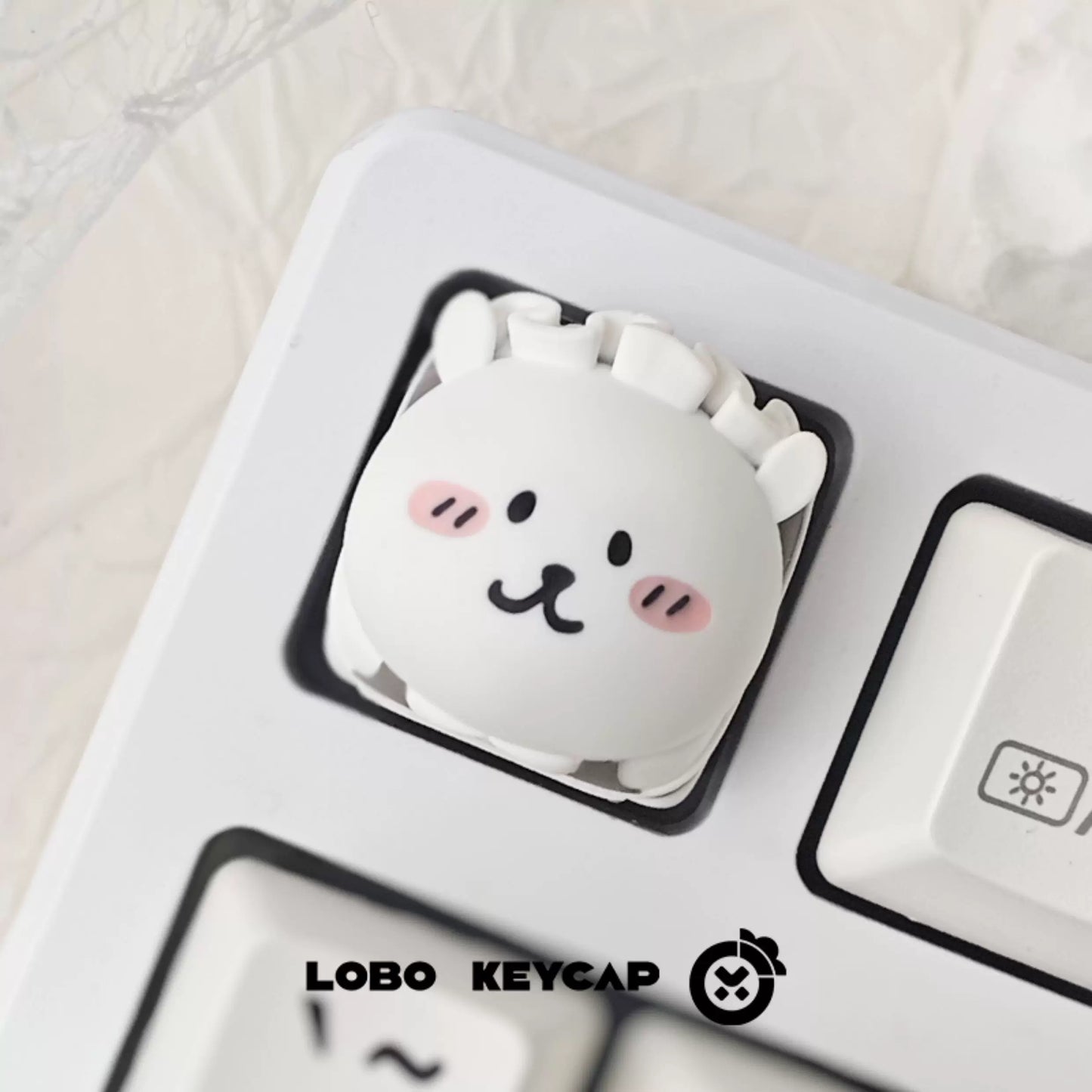 Lobo Keyboard Keycap Joker Bear - Original Resin Art Custom Cartoon Cute Keycap for Office Pc Gamer Accessories