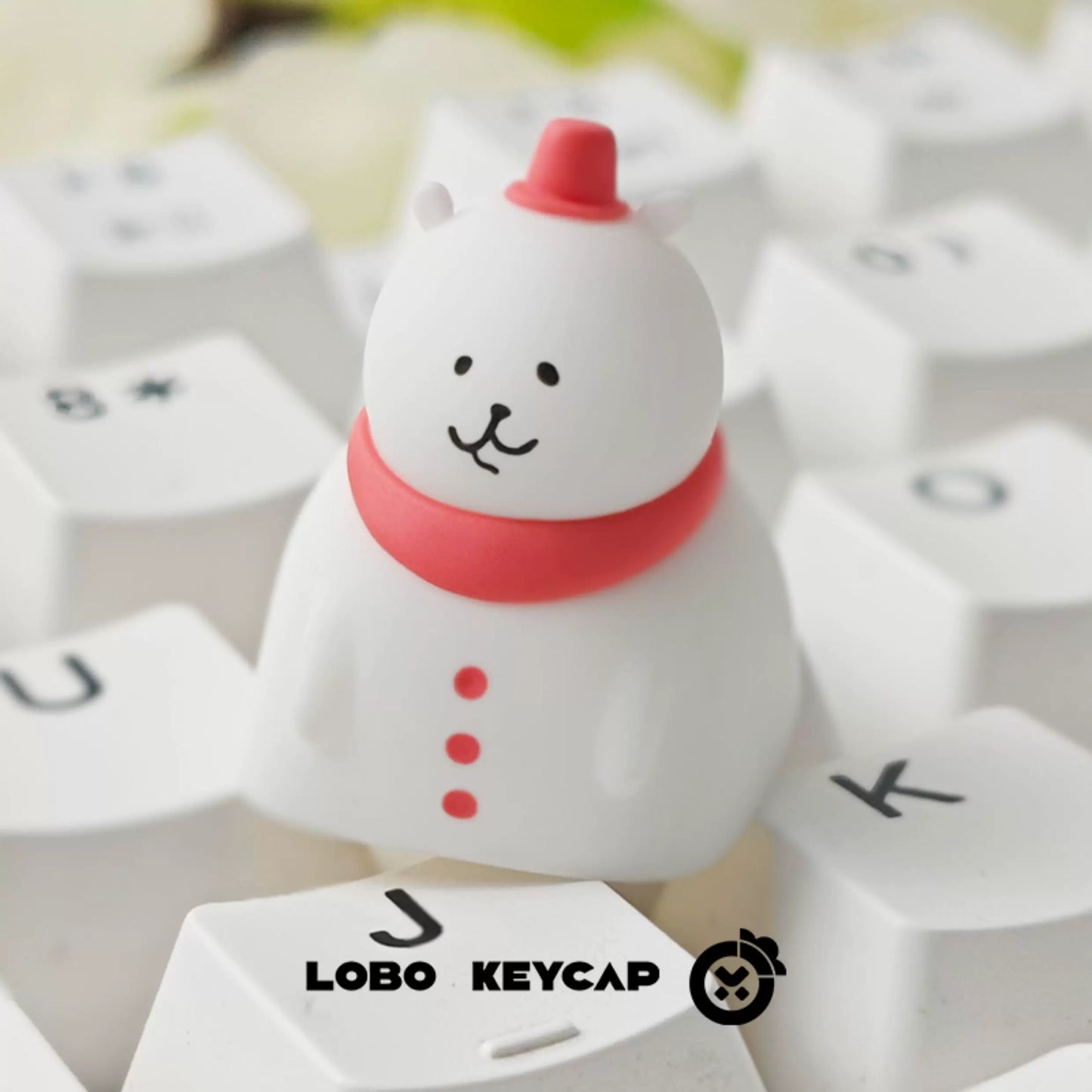 Lobo Keyboard Keycap Joker Bear - Original Resin Art Custom Cartoon Cute Keycap for Office Pc Gamer Accessories