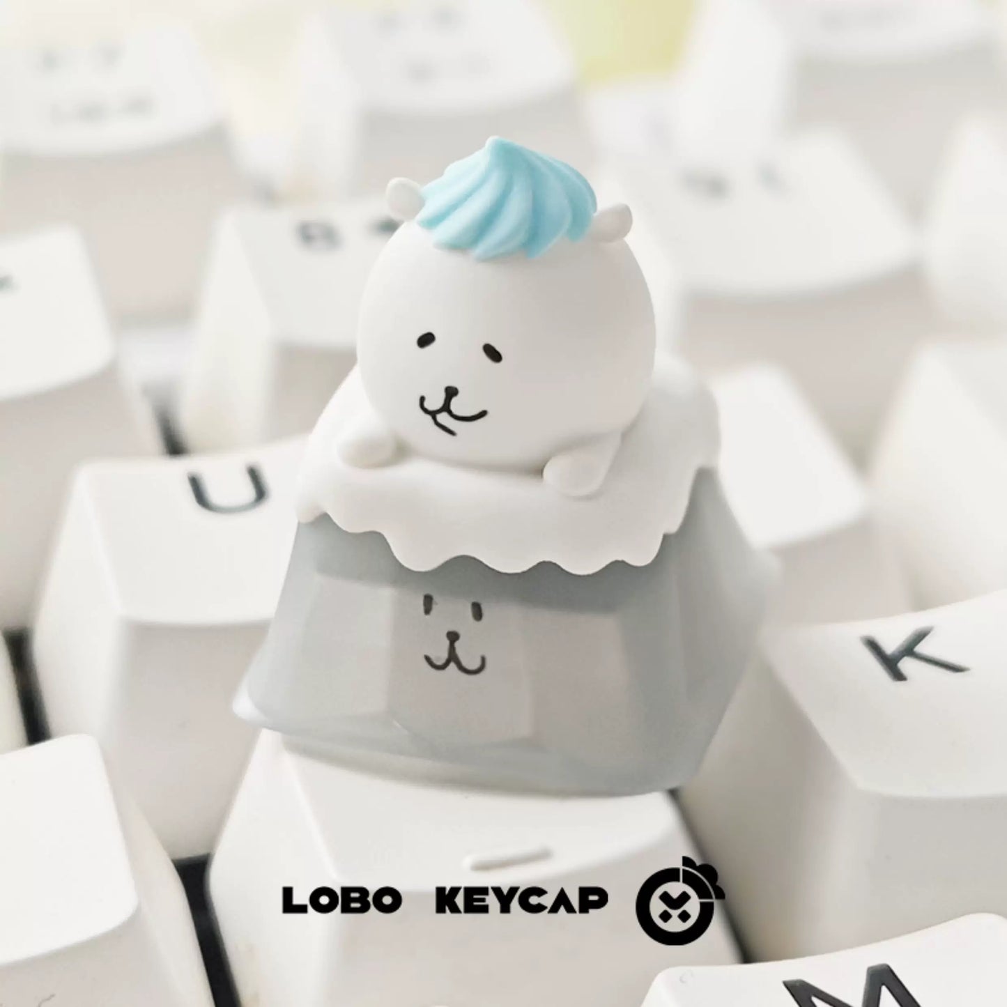 Lobo Keyboard Keycap Joker Bear - Original Resin Art Custom Cartoon Cute Keycap for Office Pc Gamer Accessories
