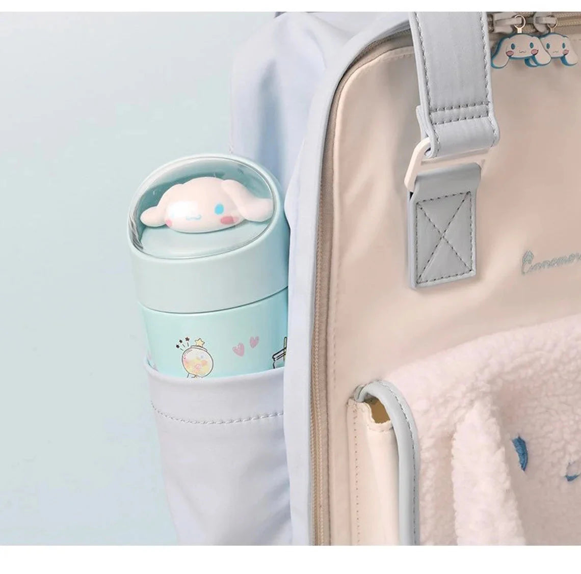 Sanrio Kuromi Cinnamoroll 2 ways Backpack Fluffy Face can put in Laptop KawaiiGiftLand