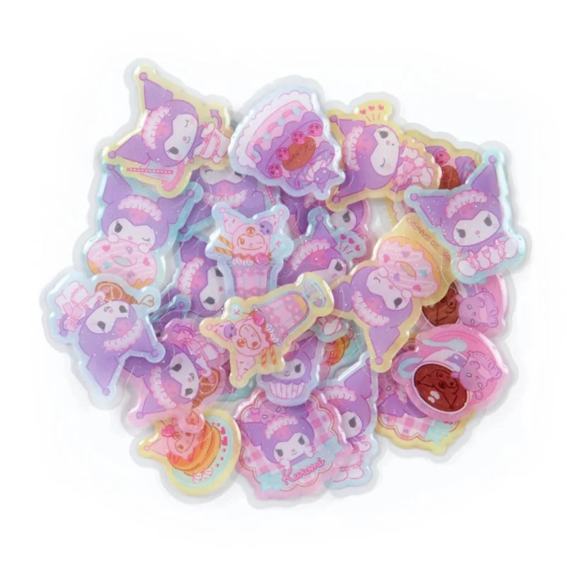 Japan Sanrio Set of 26 Kuromi Sweets Cakes Cafe Stickers KawaiiGiftLand