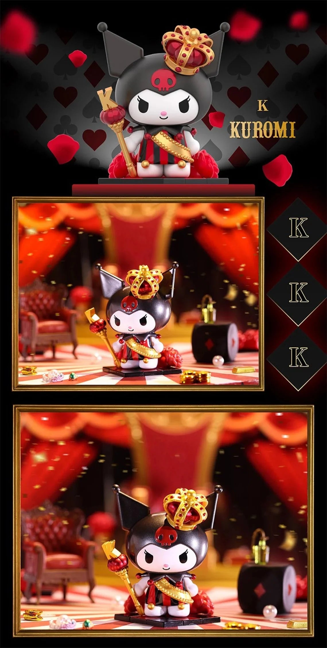 Top Toy x Sanrio Characters | Kuromi Poker Kingdom Series’s - Kawaii Collectable Toys Mystery Blind Box KawaiiGiftLand
