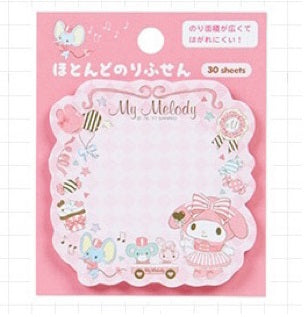 Sanrio Japan Mini Memo Pad Part 1 | My Melody Little Twin Stars Cinnamoroll Pompompurin Gudetama - 30Sheets KawaiiGiftLand