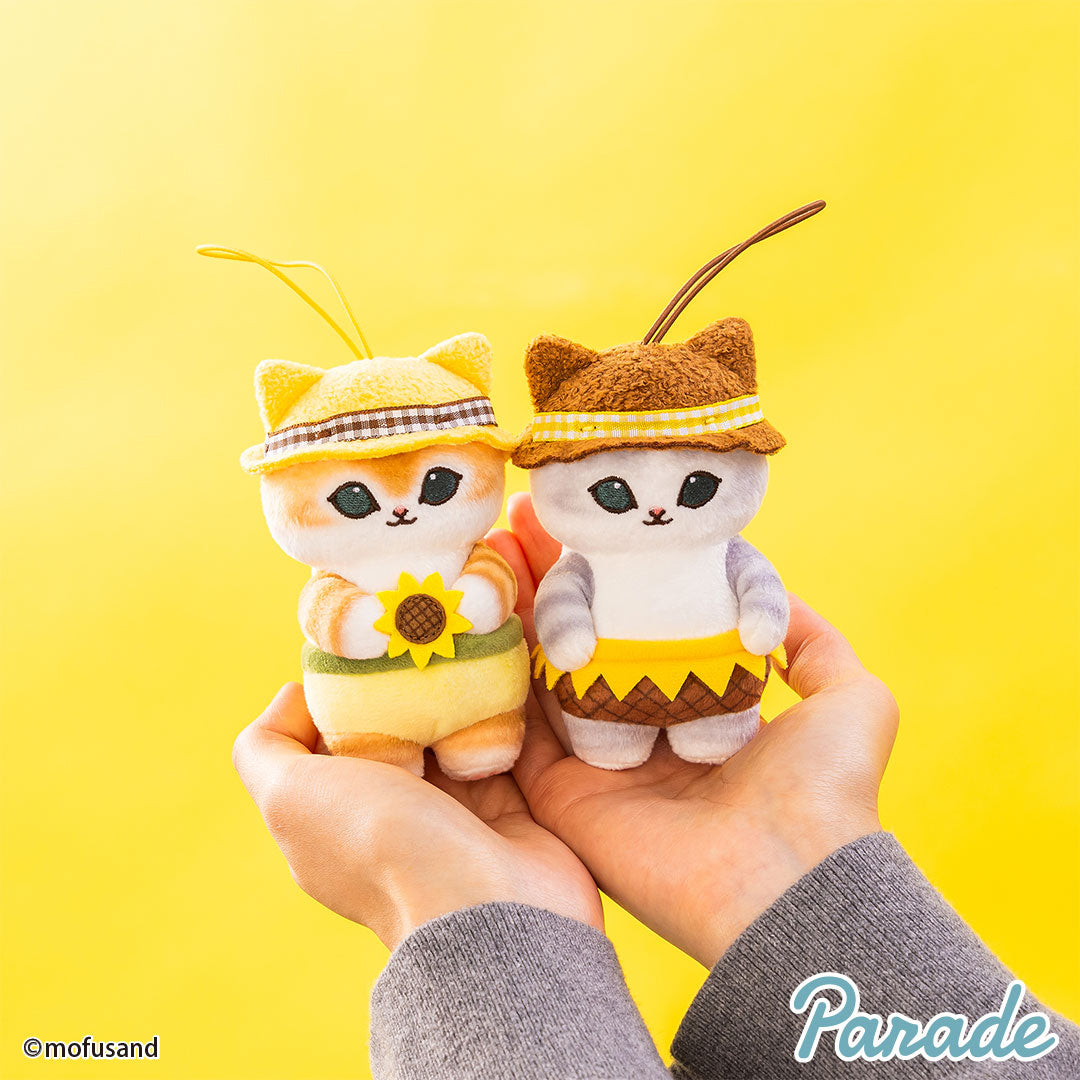 Mofusand | Mofusand Cat with Sunflower Cute Mascot Plush Doll Keychain | Phone Case | packaging