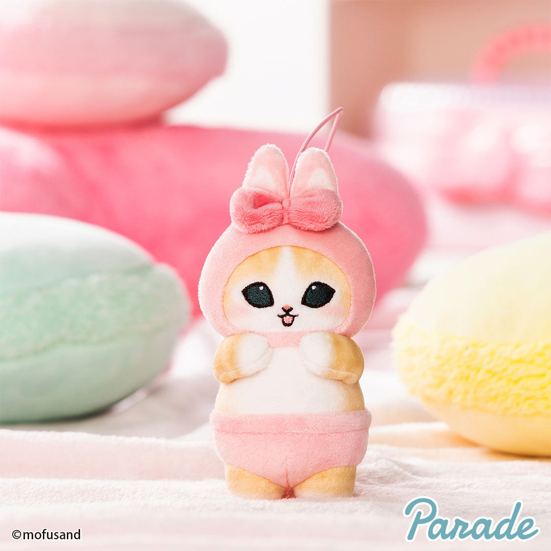Japan Mofusand | Mofusand Cat in Rabbit Custome Cute Plush Doll Keychain - Kawaii items Room Decoration Doll