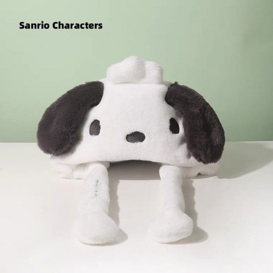 Sanrio Pochacco Hat Ear can Move Winter Warm Accessory Outfits KawaiiGiftLand