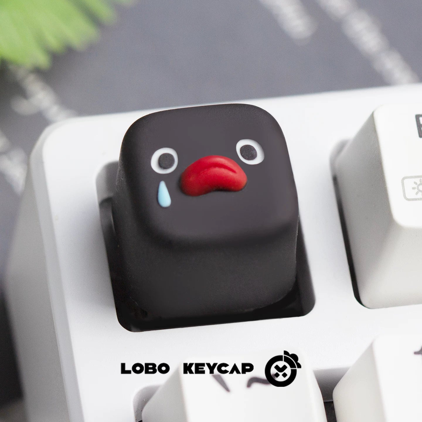 Lobo Keyboard Keycap Pingu- Original Resin Art Custom Cartoon Cute Keycap for Office Pc Gamer Accessories