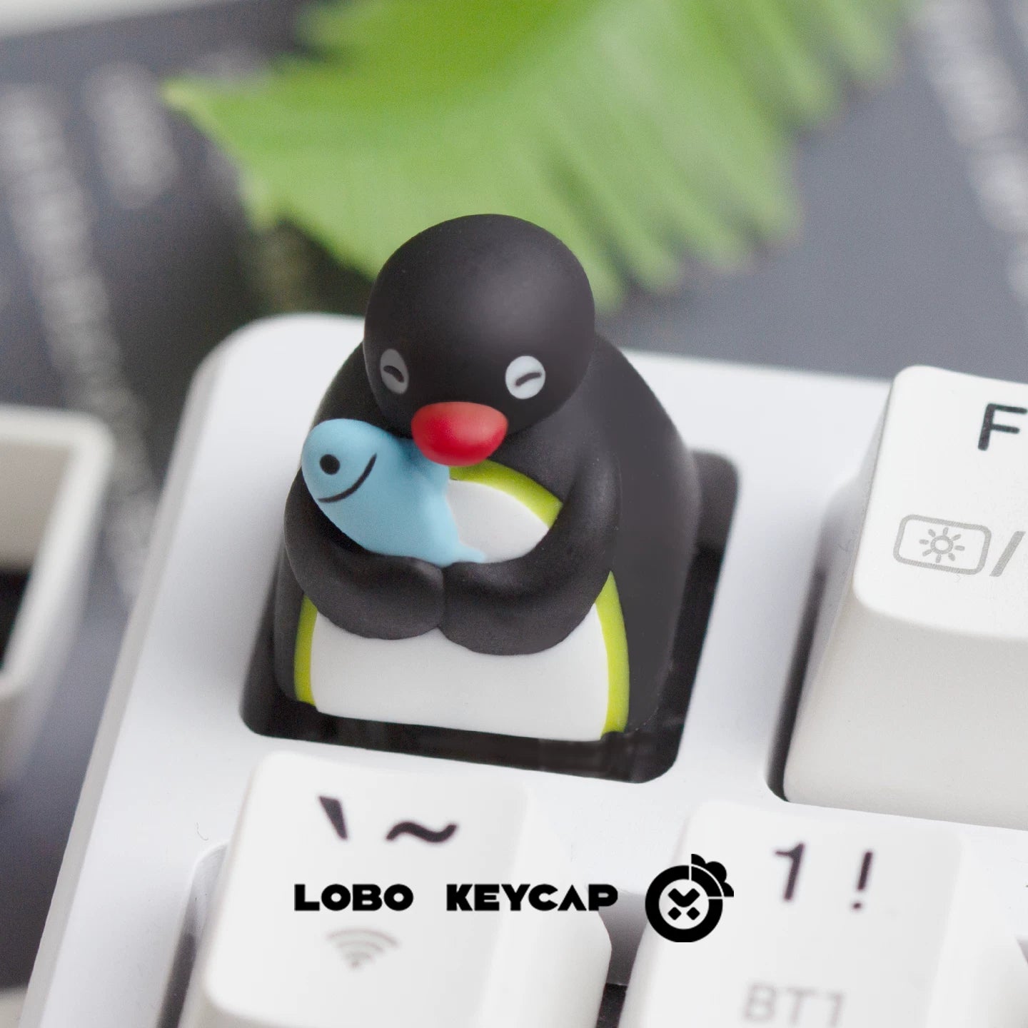Lobo Keyboard Keycap Pingu- Original Resin Art Custom Cartoon Cute Keycap for Office Pc Gamer Accessories