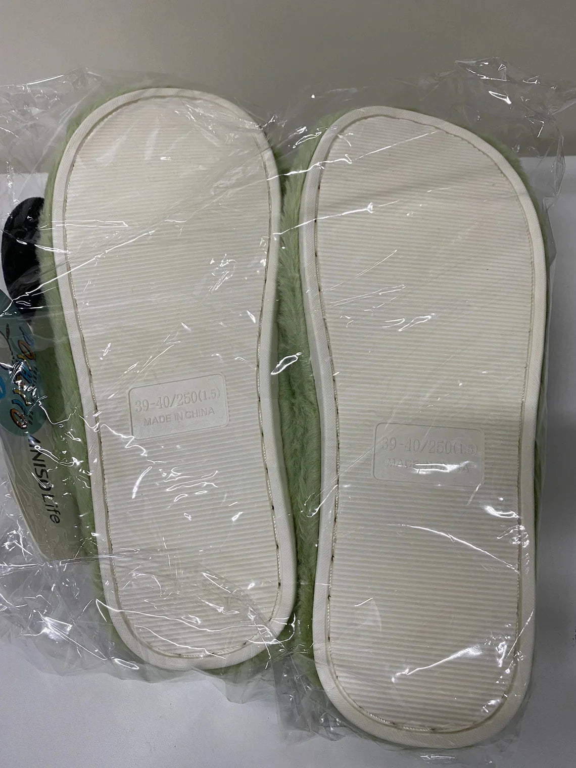 Sanrio Pochacco Green Fluffy Big Head Fur Winter Slippers KawaiiGiftLand