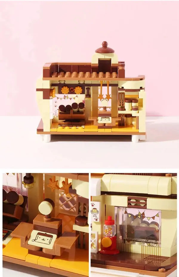 Sanrio Pompompurin Pudding Factory Building Blocks Toy Collections
