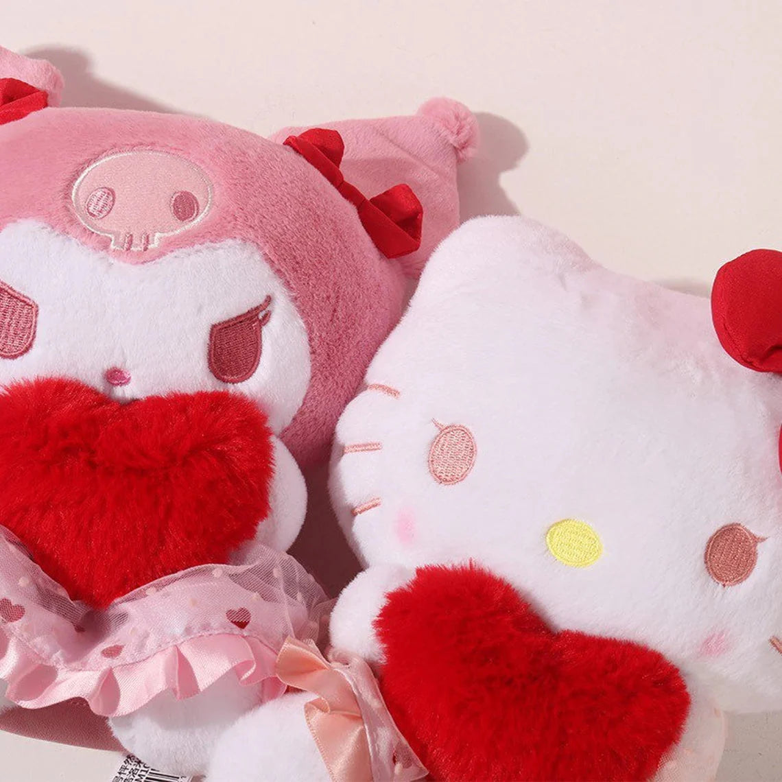 Sanrio Give Heart to you Valentines Hello Kitty My Melody Kuromi Cinnamoroll Plush Doll KawaiiGiftLand