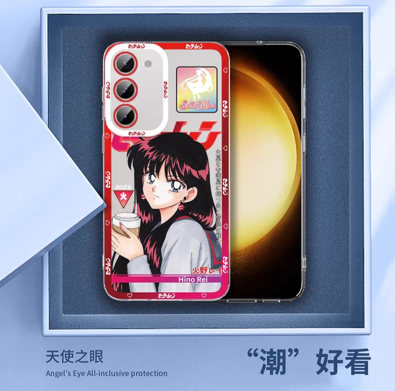 Japanese Cartoon Sailor Girl | Artemis White Cat Luna Black Cat Pink Cat - Sailormoon Phone Case Samsung Galaxy S26 S25 S24 S23 S22 S21 FE Ultra Edge