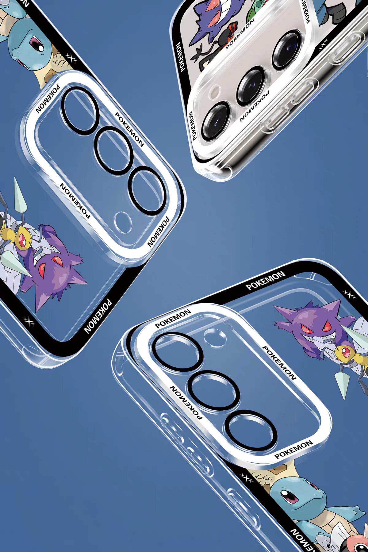 日本漫画 ポケモン グループパーティーバージョン | フレーム＆フルスクリーン 8スタイル - スマホケース Samsung Galaxy S26 S25 S24 S23 S22 S21 FE Ultra Edge