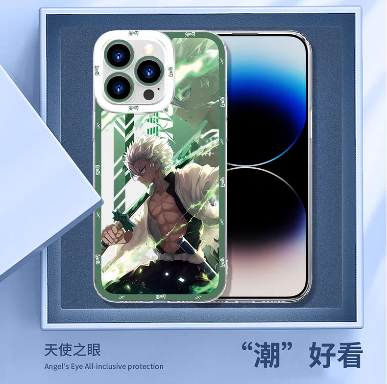 Japanese Anime Kimetsu no Yaiba Demon Slayer Anime Fighting Style | Tanjiro Sanemi Gyoumei Muichiro Giyuu Obanai Mitsuri Shinobu - iPhone Case 7 8 PLUS SE2 XS XR X 11 12 13 14 15 16 16e 17 17e Pro Promax 12mini 13mini
