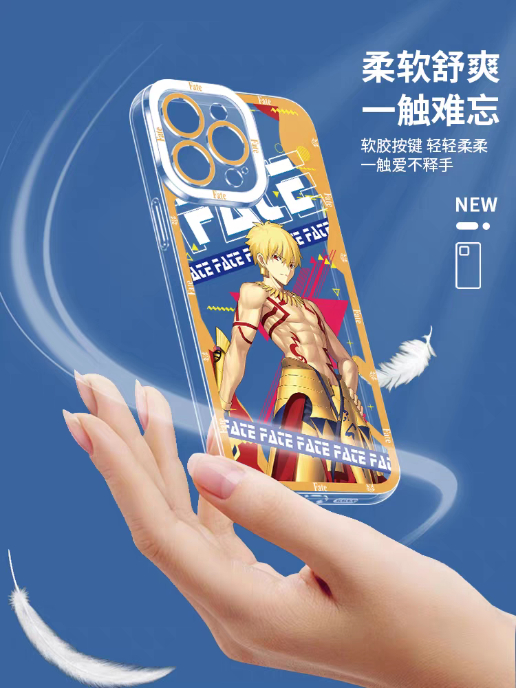 Japanese Anime Fate Stay Night | Artoria Pendragon Saber Gilgamesh Joan Tohsaka Rin - iPhone Case PLUS SE2 XS XR X 11 12 13 14 15 16 17 Pro Promax 12mini 13mini