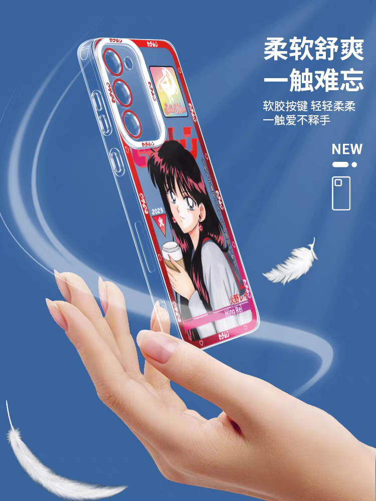Japanese Cartoon Sailor Girl | Artemis White Cat Luna Black Cat Pink Cat - Sailormoon Phone Case Samsung Galaxy S26 S25 S24 S23 S22 S21 FE Ultra Edge