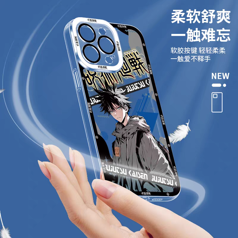 Japanese Anime Jujutsu Kaisen Fashion Cool Version | Yuji Megumi Satoru Ryomen Sukuna Yuta Geto Nanami Toji - iPhone Case PLUS SE2 XS XR X 11 12 13 14 15 16 16e 17 17e Pro Promax 12mini 13mini