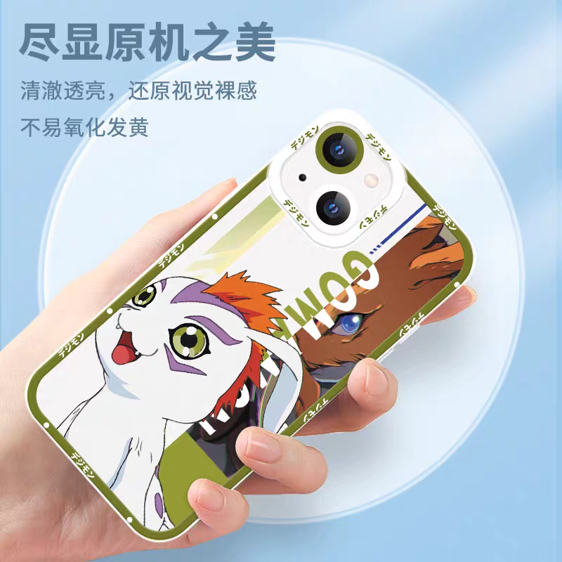 Anime Digimon Digital Monster Version 2 | Gabumon Patamon Palmon Piyomon Tailmon Gomamon Tentomon Agumon - iPhone Case PLUS SE2 XS XR X 11 12 13 14 15 16 16e 17 17e Pro Promax 12mini 13mini