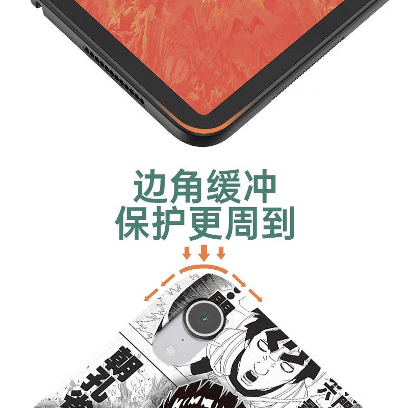 Japanese Anime Naruto Ninja Comic Anime Style Protect Case with Pen Holder | Naruto Kurama Sasuke Pain Itachi Tobi - iPad Mini 4,5,6,7 / iPad Air / iPad Pro 2025 2024 2022 2021 2020 2018