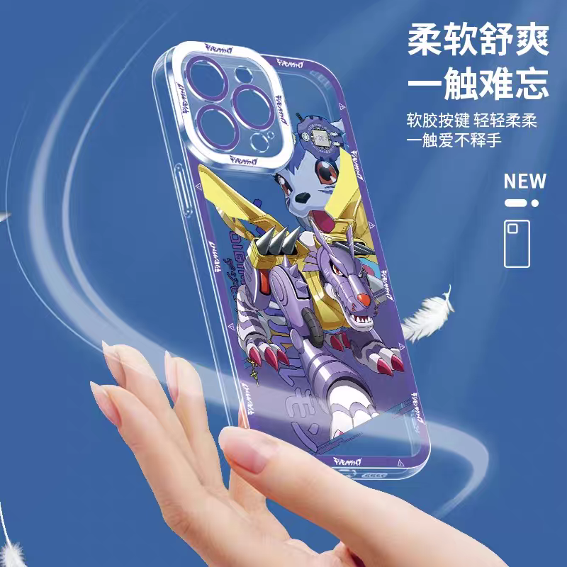 Japanese Cartoon Digimon Adventure Digital Monster Digivice Version | Agumon Metal Greymon Gabumon Metal Garurumon Tailmon Angewomon Patamon Angemon - iPhone Case PLUS SE2 XS XR X 11 12 13 14 15 16 16e 17 17e Pro Promax 12mini 13mini