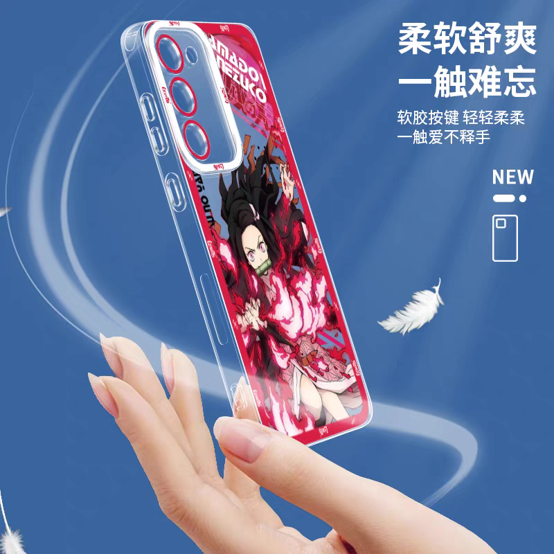 Japanese Anime Kimetsu no Yaiba Demon Slayer Anime Fighting Style Version 2 | Tanjiro Nezuko Zenitsu Inosuke Giyuu Rengoku Muichiro Sanemi - Phone Case Samsung Galaxy S26 S25 S24 S23 S22 S21 FE Ultra Edge
