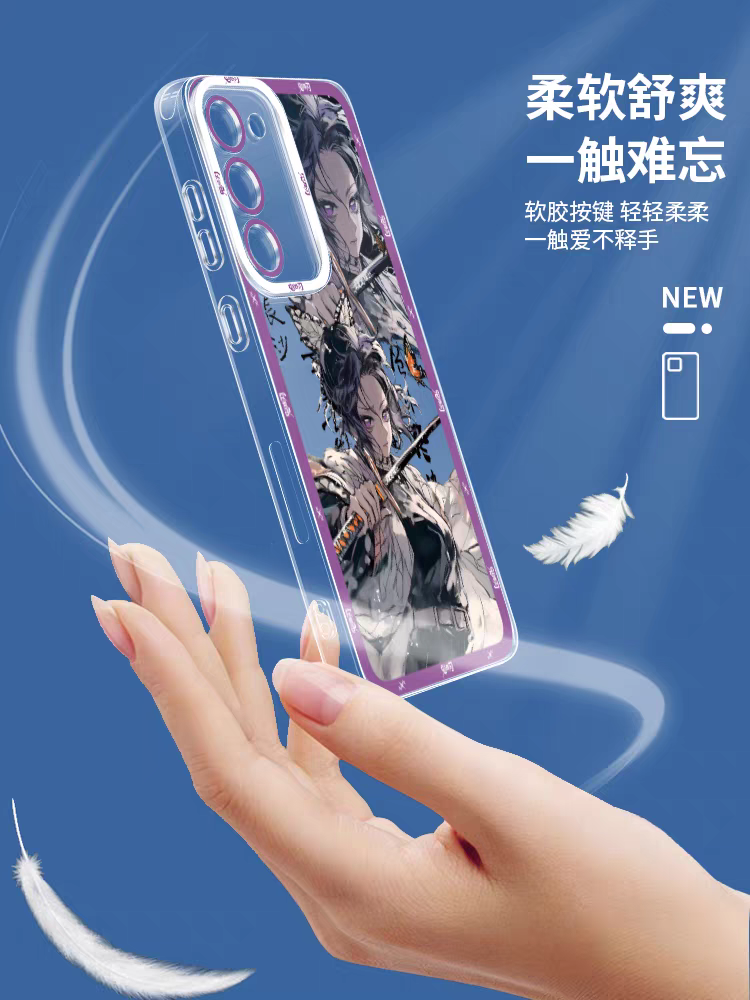 Japanese Anime Kimetsu no Yaiba Demon Slayer Fighting Drawing Style | Giyuu Uzui Obanai Rengoku Mitsuri Shinobu - Phone Case Samsung Galaxy S26 S25 S24 S23 S22 S21 FE Ultra Edge