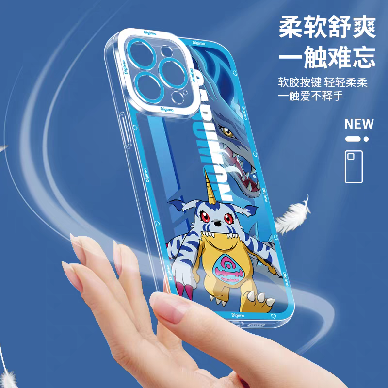 Anime Digimon Digital Monster Version 3 | Agumon Gabumon Tailmon Patamon Piyomon Tentomon Palmon Gomamon - iPhone Case 7 8 PLUS SE2 XS XR X 11 12 13 14 15 16 16e 17 17e Pro Promax 12mini 13mini