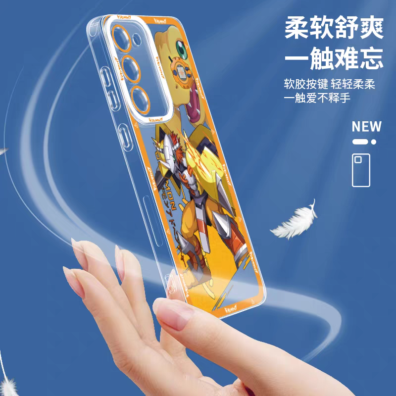 Japanese Cartoon Digimon Adventure Digital Monster Digivice Version | Palmon Piyomon Gomamon Tentomon - Phone Case Samsung Galaxy S26 S25 S24 S23 S22 S21 FE Ultra Edge