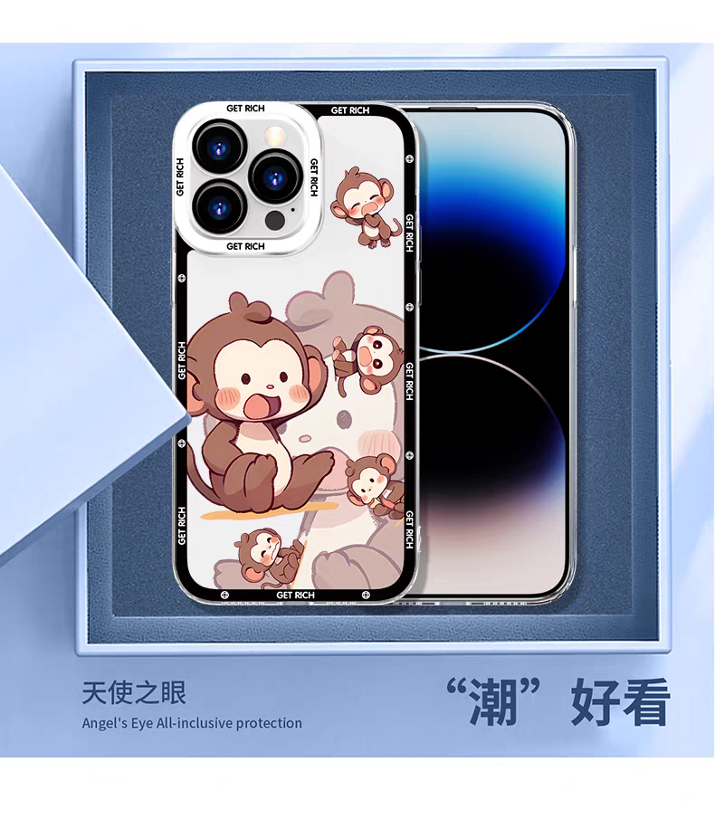Japan Style Simple Cute Chinese Zodiac | Emo Full Screen Part1 8 Styles - iPhone Case PLUS SE2 XS XR X 11 12 13 14 15 16 16e 17 17e Pro Promax 12mini 13mini