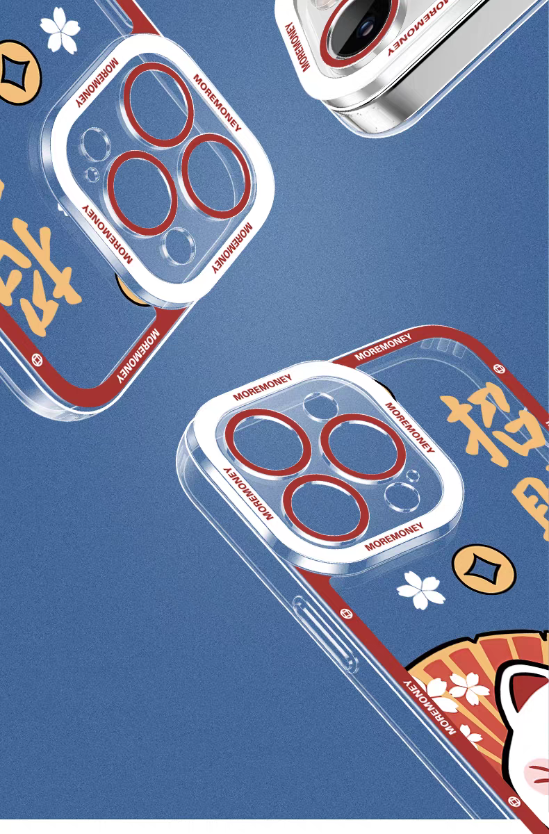 Japan Style Simple Cute Lucky Cat Style | Fortune Cat Part2 8 Styles - iPhone Case PLUS SE2 XS XR X 11 12 13 14 15 16 16e 17 17e Pro Promax 12mini 13mini